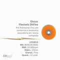 DISCO FLEXIBLE 13MM GRANO FINO X 12 UNIDADES