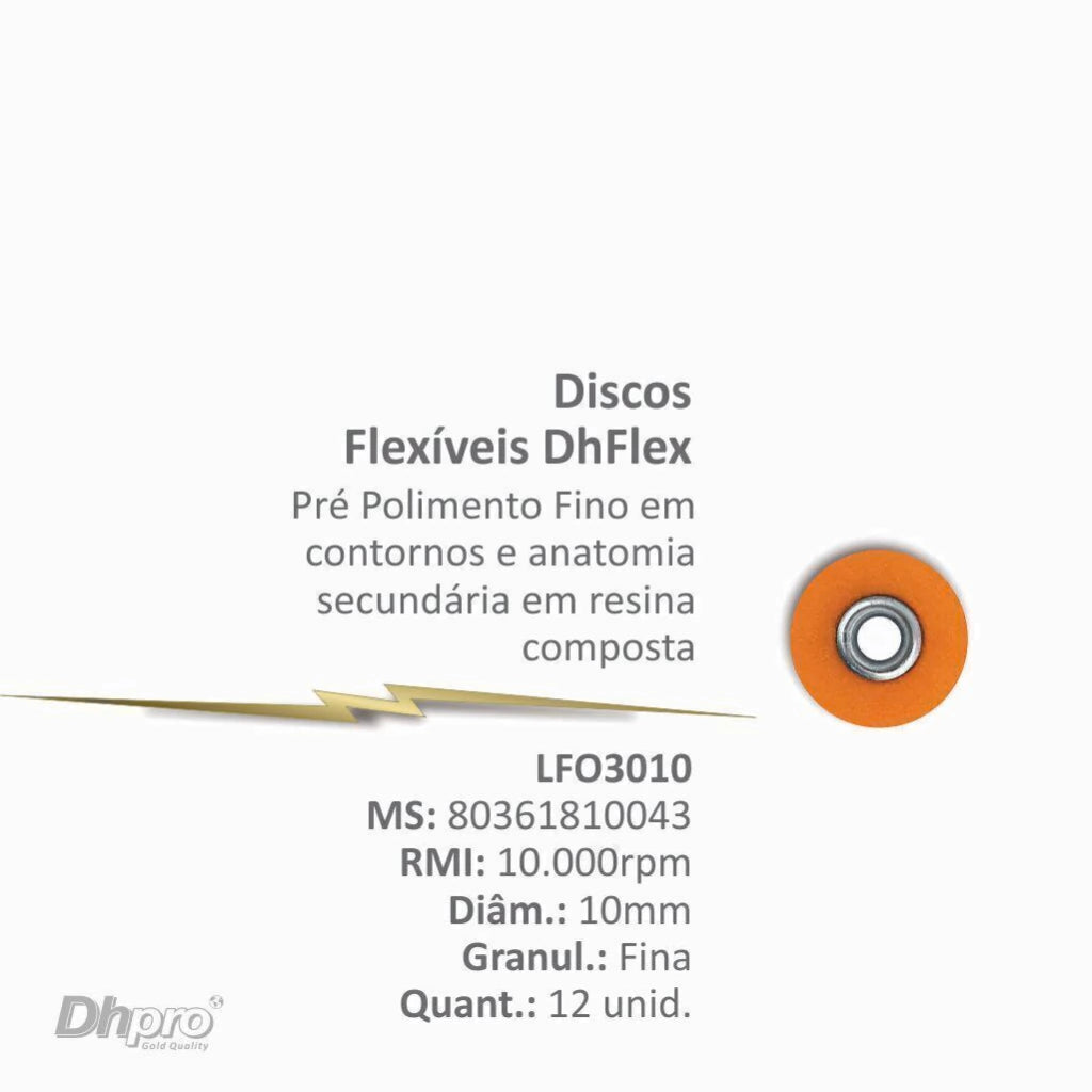 DISCO FLEXIBLE 10MM GRANO FINO X 12 UNIDADES